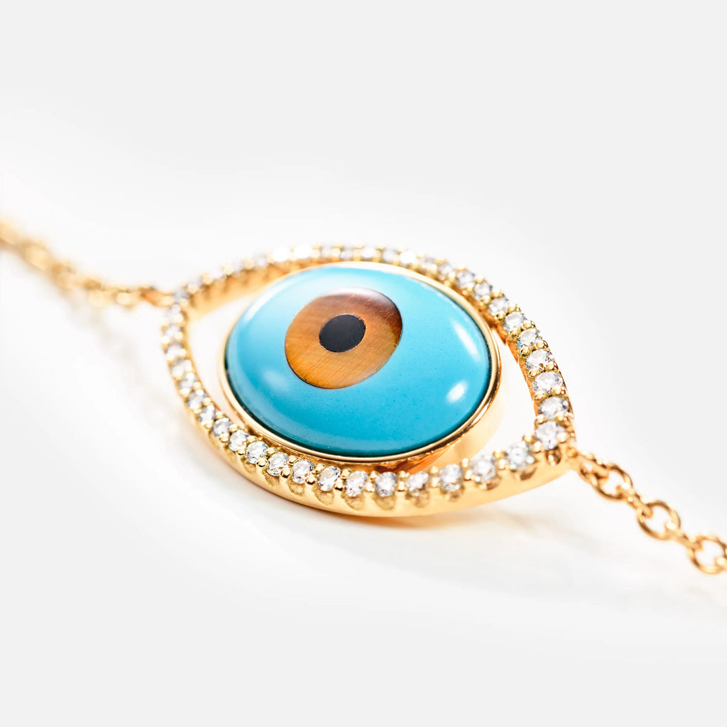 Shooting Stars Evil Eye armbånd, gull