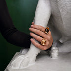 Ole Lynggaard Copenhagen BoHo ring stor, gull med rutillkvarts