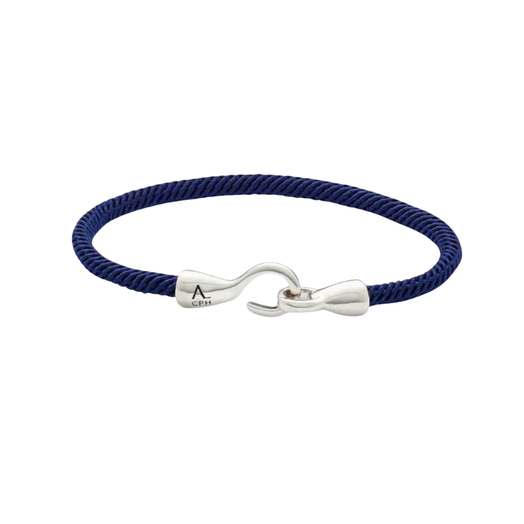 Alexander Lynggaard Maritime blått armbånd, sølv