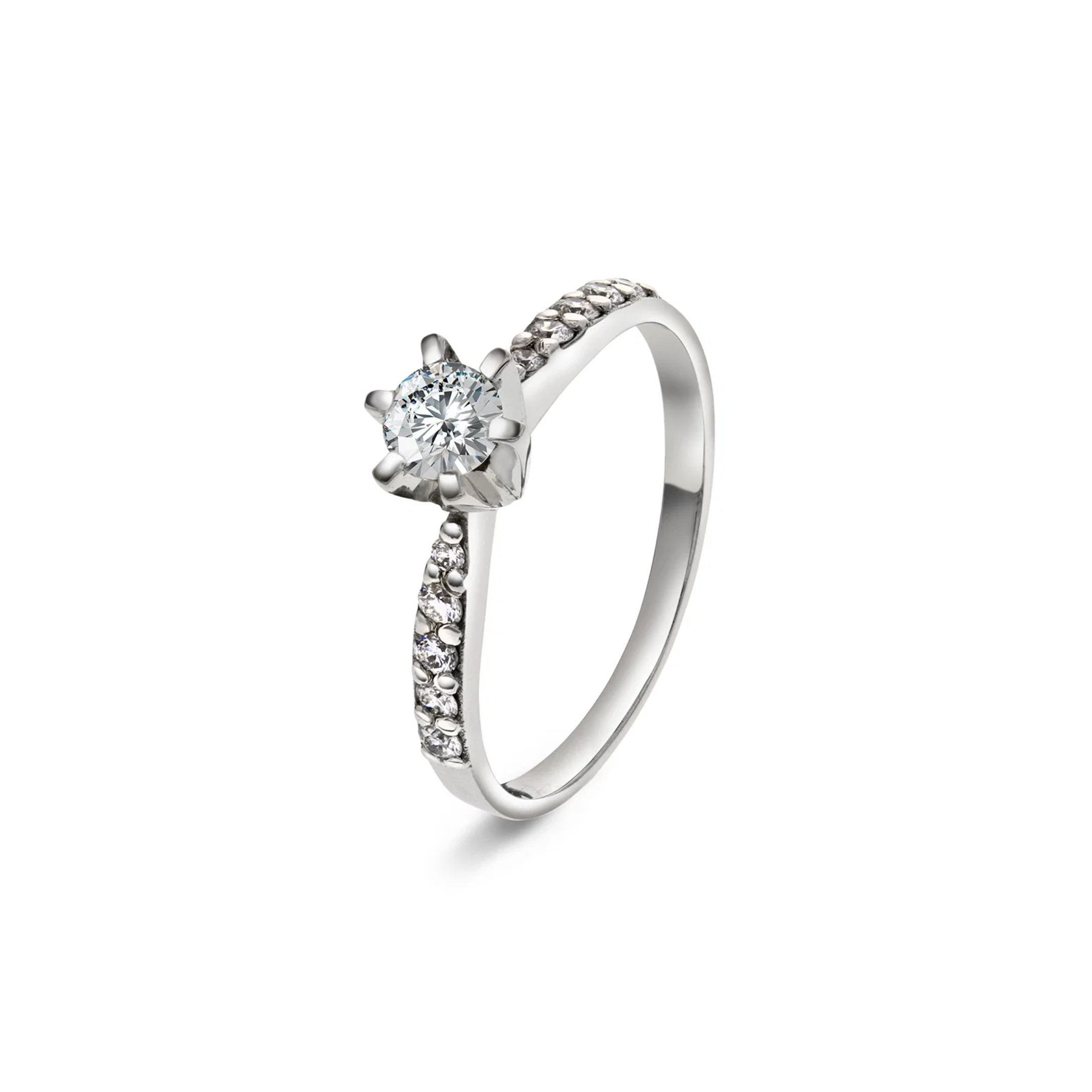Superstar ring med 0,56ct diamanter, hvitt gull