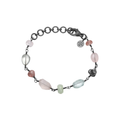 ByBirdie Artic Keshi Rose Mix armbånd, sølv
