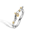 By Birdie Grace Single ring, sølv med i diamant 