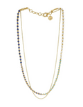 By Birdie Nanna Ocean Blue Pearl halskjede sølv forgylt