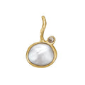 By Birdie Zenith Keshi anheng, gull med perle og diamant 
