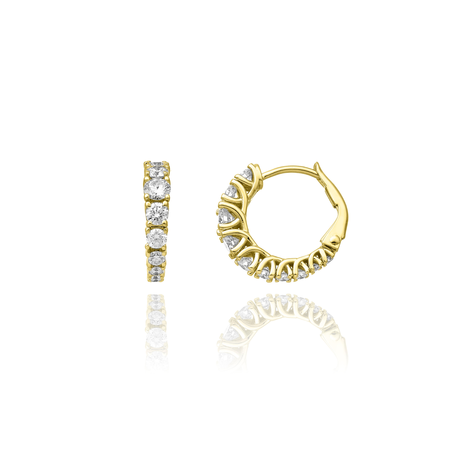 Chimento Øreringer, gull med diamanter 0,84 ct