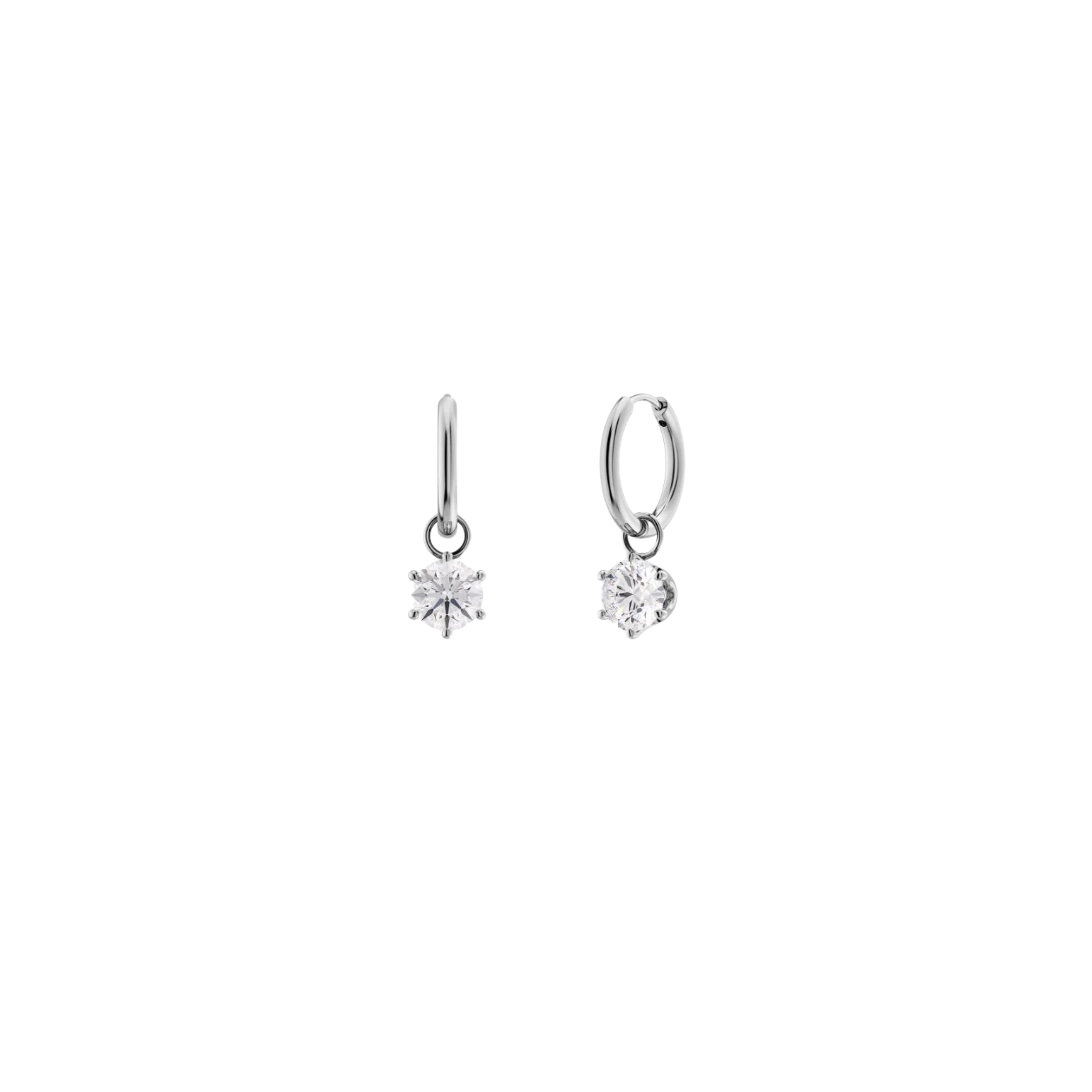 Crown Hoops øredobber, stål