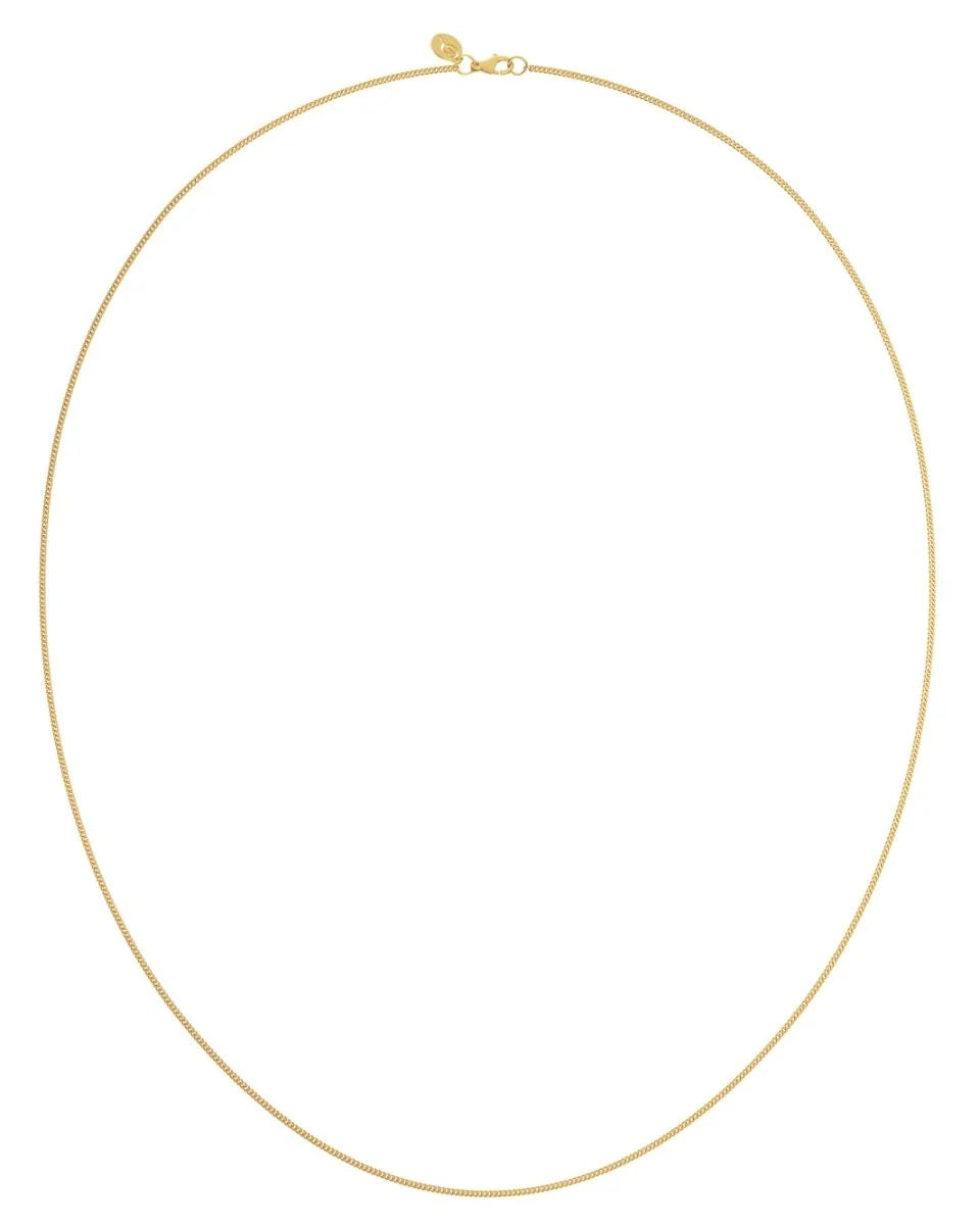 Edblad Charmentity Chain Curb halskjede i forgylt stål - 60 cm
