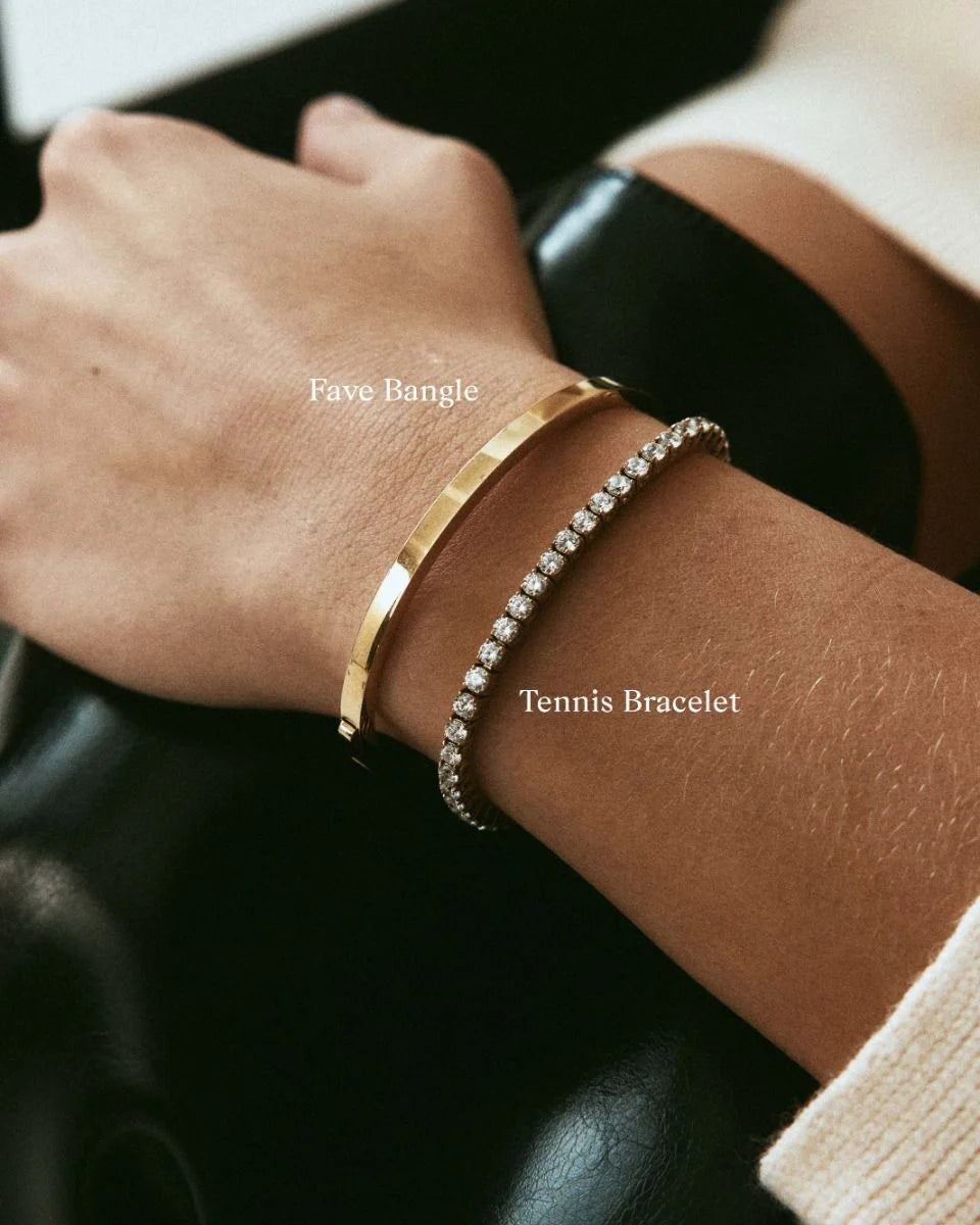 Edblad Fave armring i forgylt stål