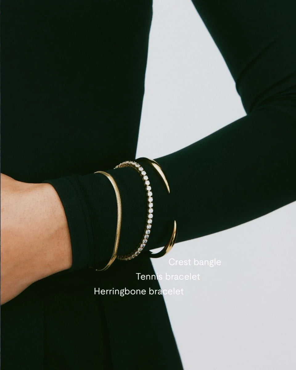 Edblad Herringbone armbånd i forgylt stål