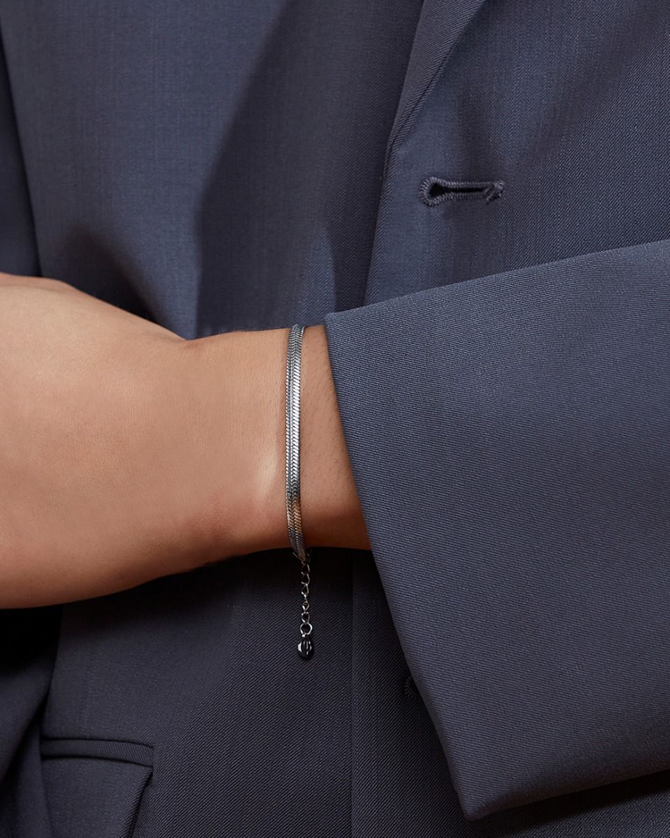 Edblad Herringbone armbånd i stål 