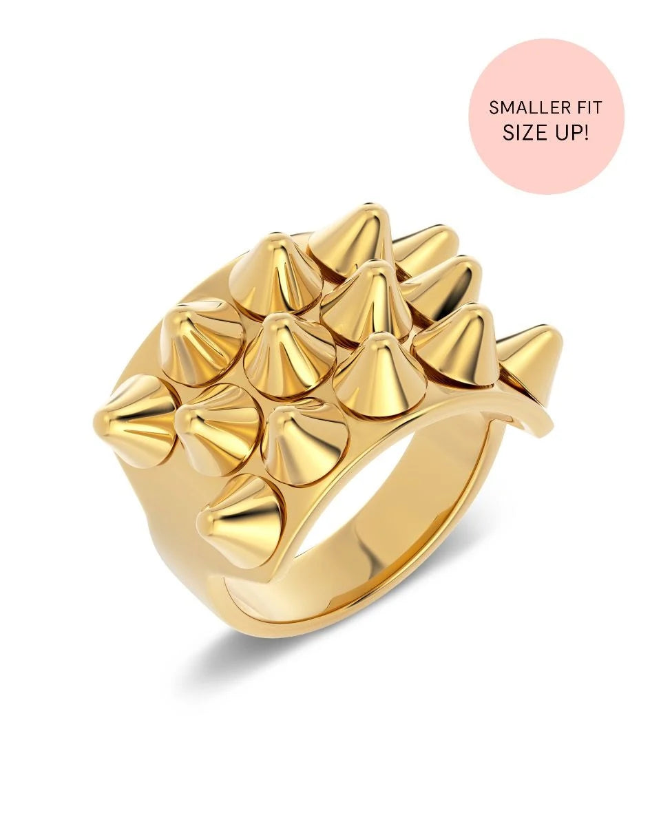 Edblad Peak Ring i forgylt stål 