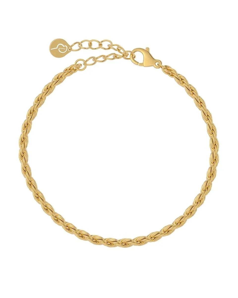 Edblad Rope Chain armbånd i forgylt stål