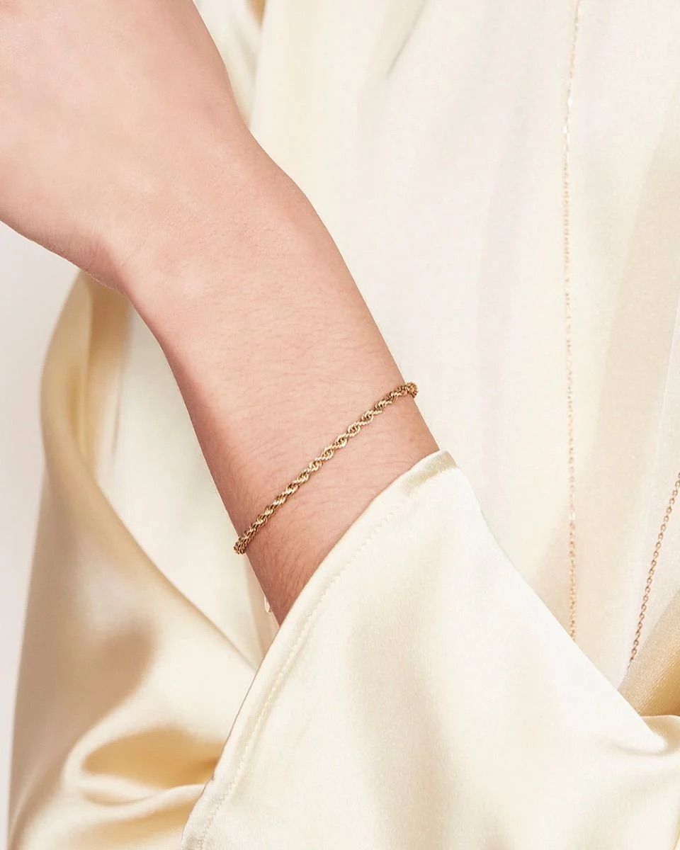 Edblad Rope Chain armbånd i forgylt stål