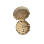 Beige smykkeskrin med krone