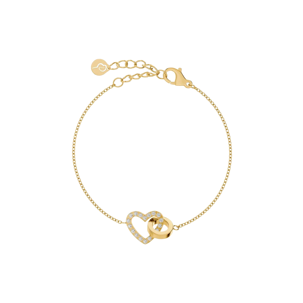 Eternal Heart armbånd, forgylt stål