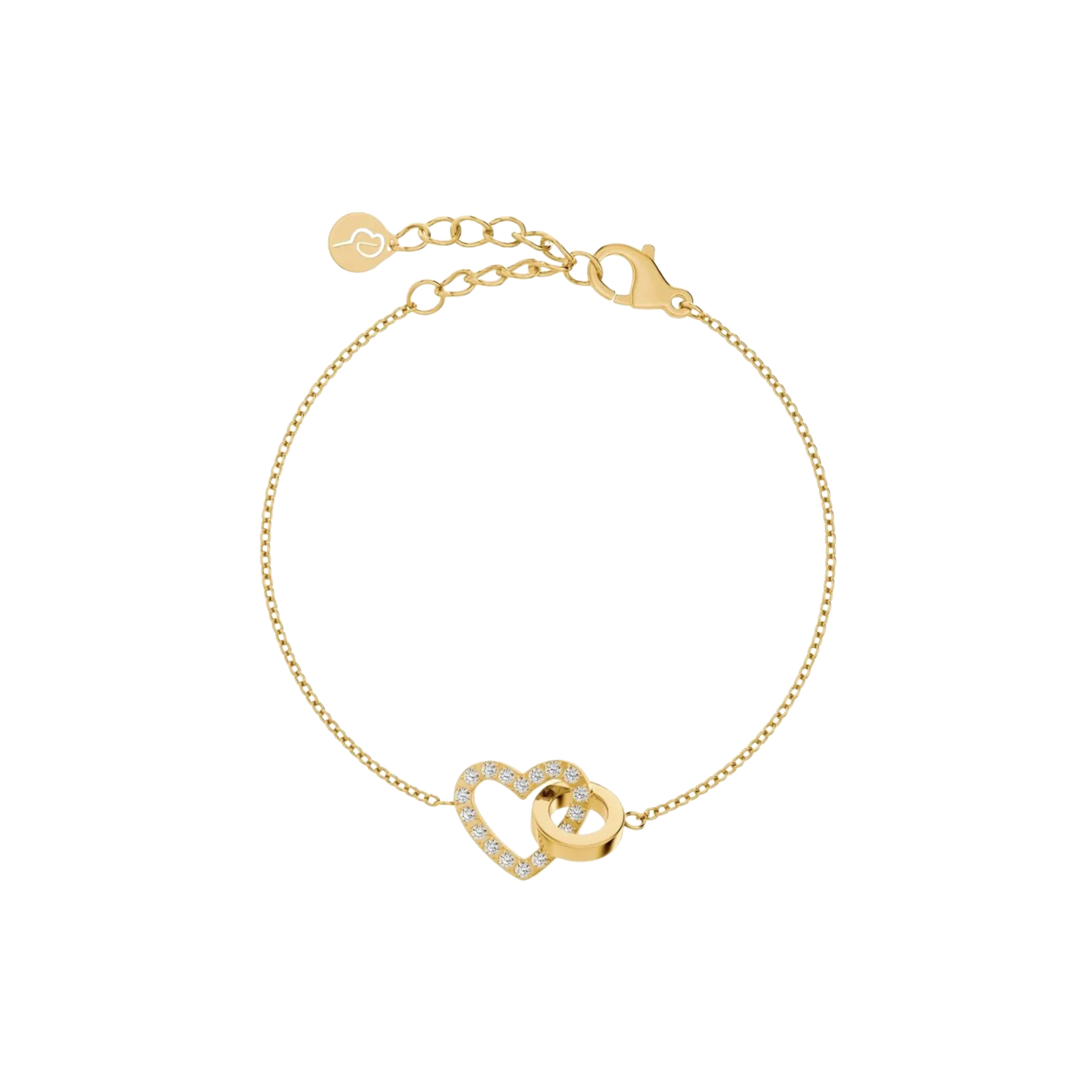 Eternal Heart armbånd, forgylt stål