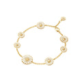 Georg Jensen Daisy armbånd, sølv forgylt