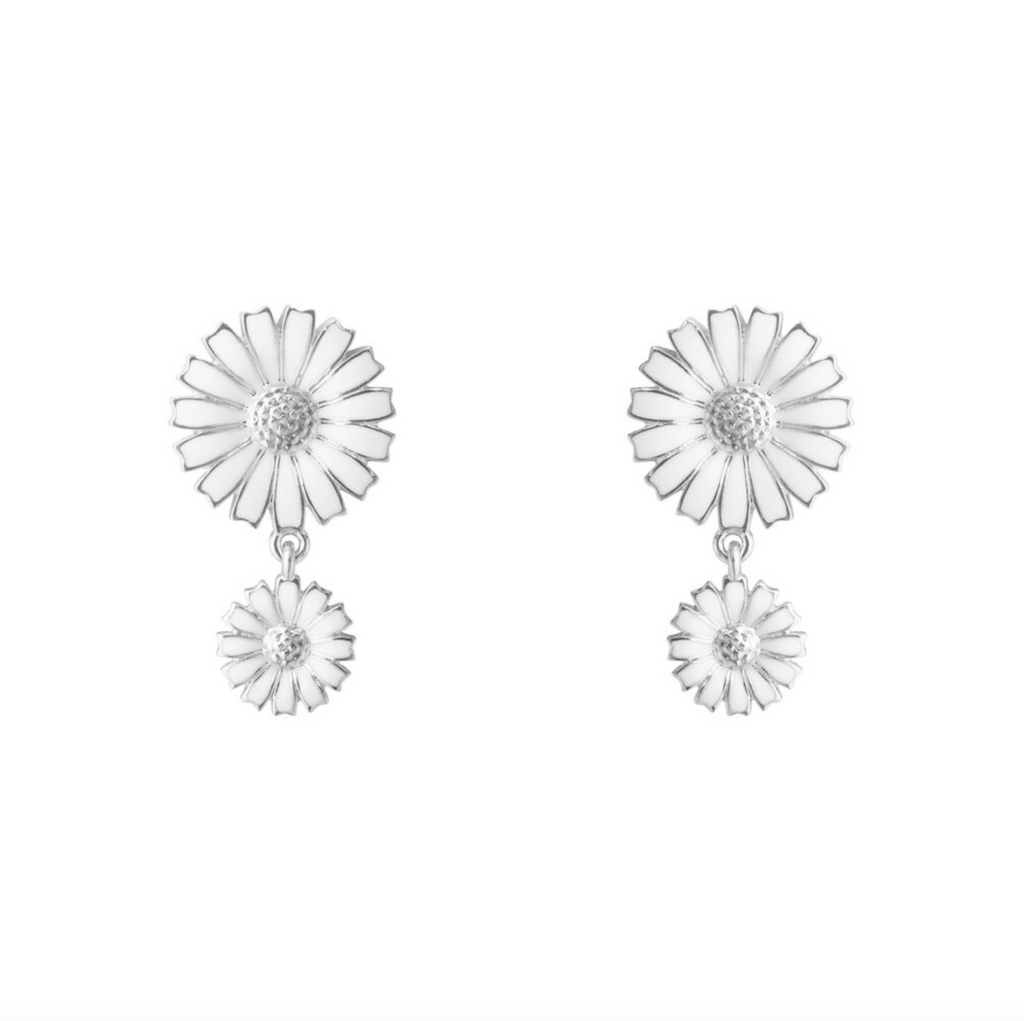 Georg Jensen Daisy doble øredobber, sølv