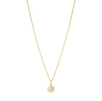 Georg Jensen Daisy halskjede 11mm, sølv forgylt med diamanter