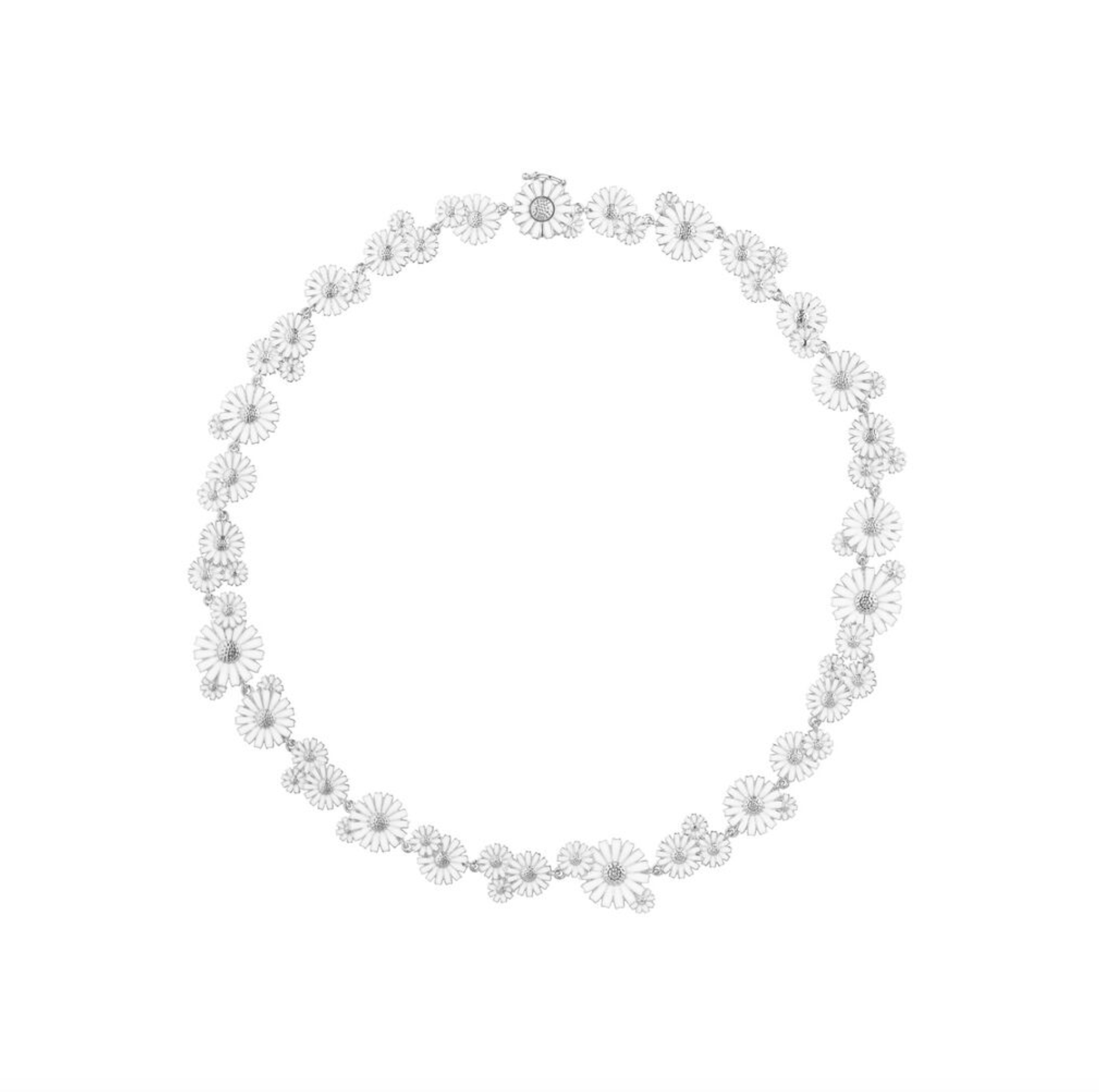 Georg Jensen Daisy halskjede, sølv 