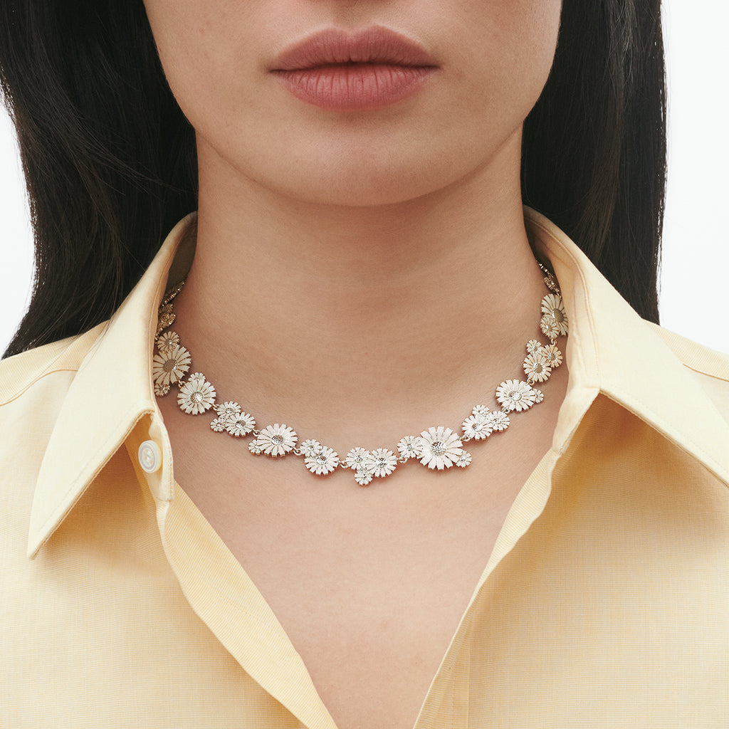 Georg Jensen Daisy halskjede, sølv 