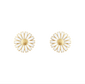 Georg Jensen Daisy øredobber 11mm, sølv forgylt