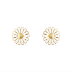 Georg Jensen Daisy øredobber 11mm, sølv forgylt