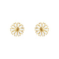 Georg Jensen Daisy øredobber 7mm, sølv forgylt