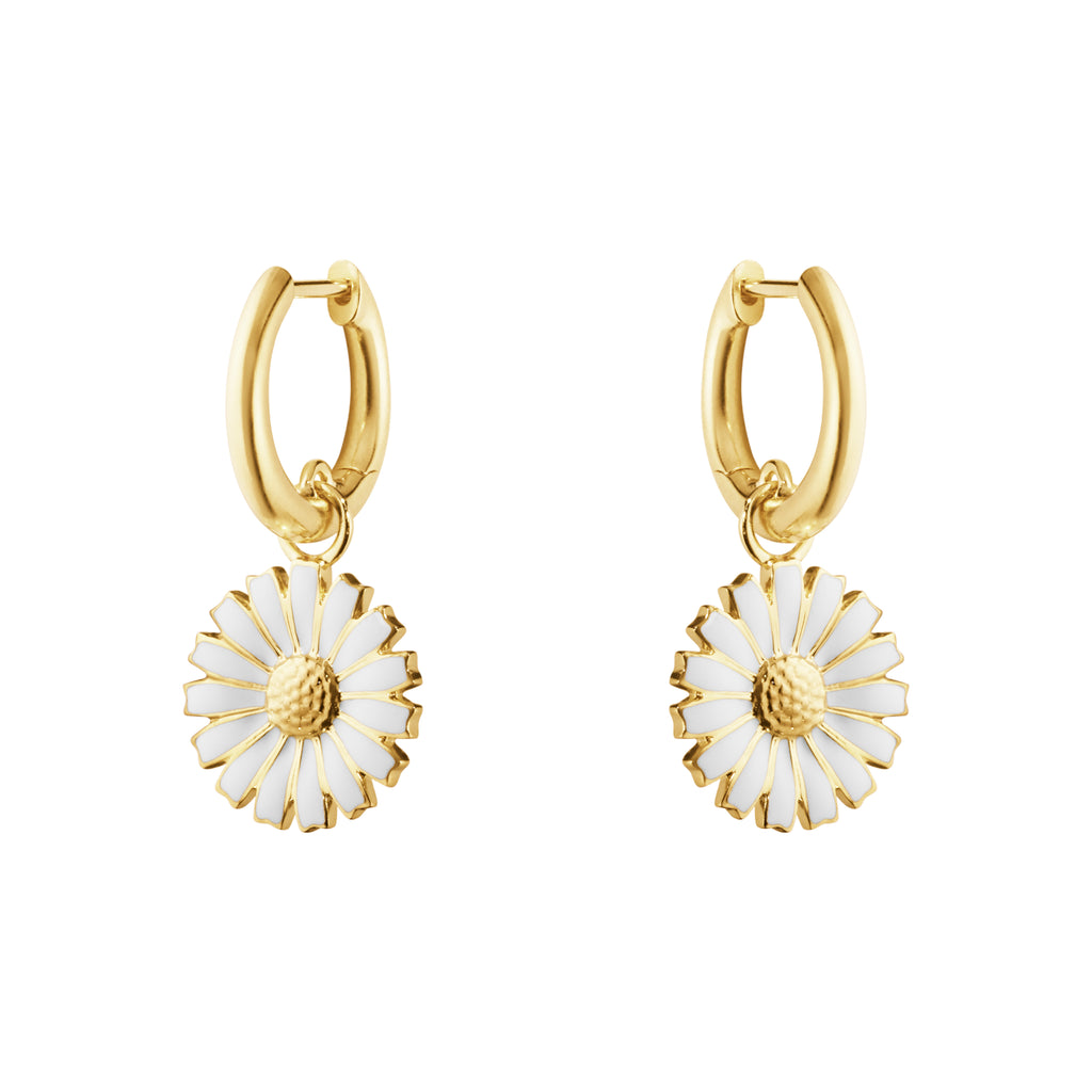 Georg Jensen Daisy øredobber, sølv forgylt