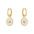 Georg Jensen Daisy øredobber, sølv forgylt