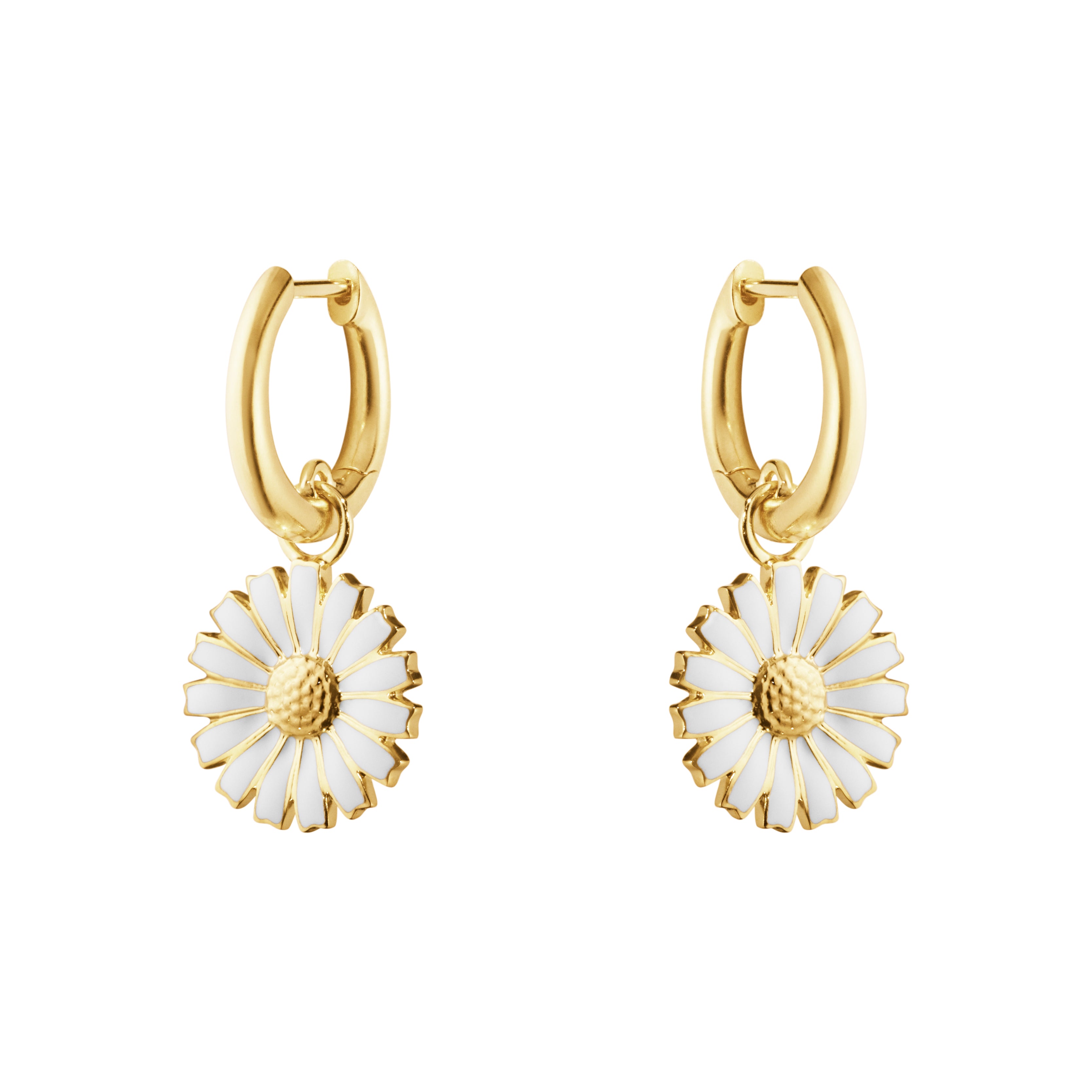 Georg Jensen Daisy øredobber, sølv forgylt
