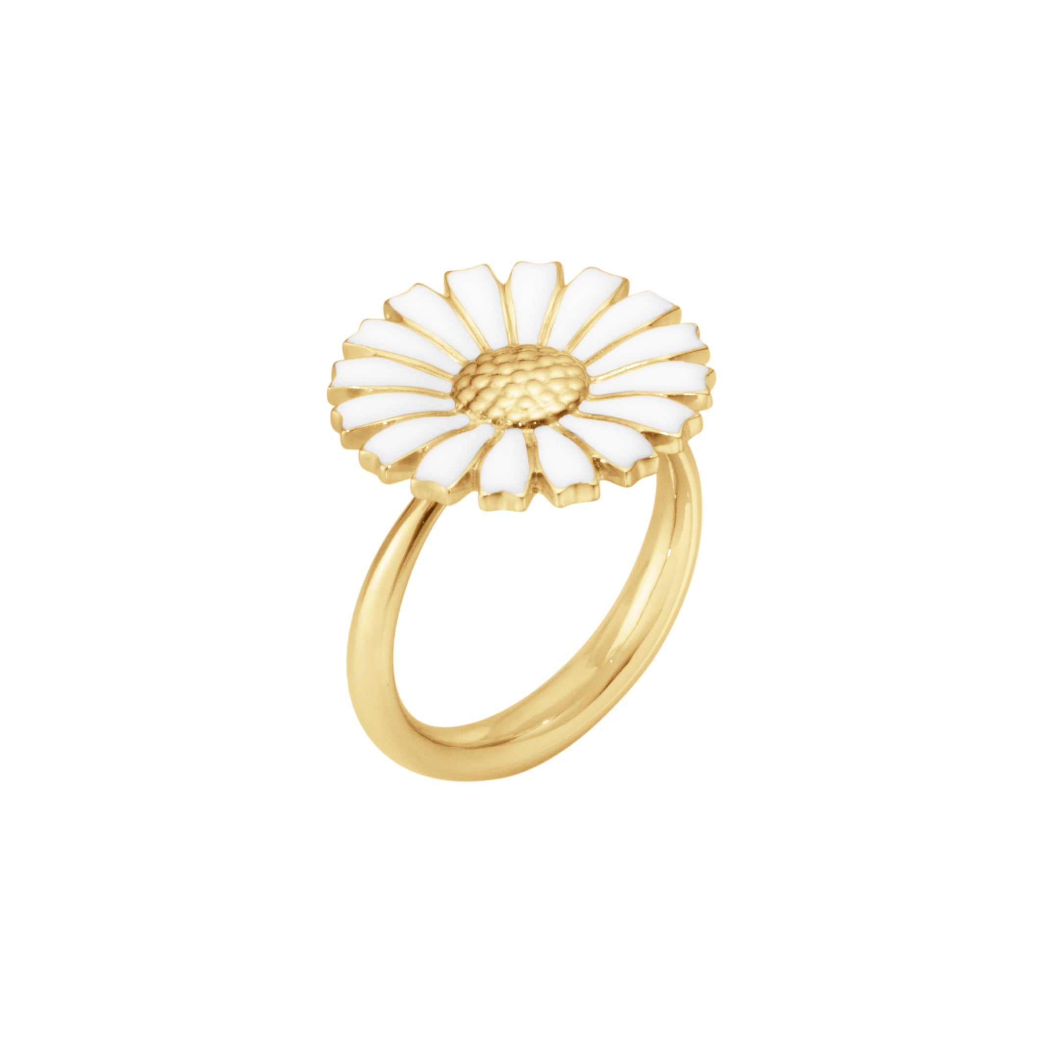 Georg Jensen Daisy ring 18mm, sølv forgylt