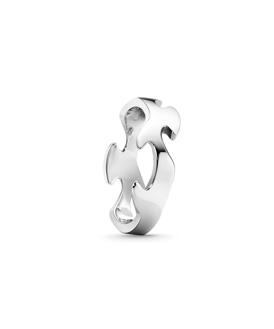 Georg Jensen Fusion Centre Ring Hvitt Gull