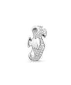 Georg Jensen Fusion Centre ring pavé med diamanter, hvitt gull
