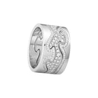 Georg Jensen Fusion Centre ring pavé med diamanter, hvitt gull