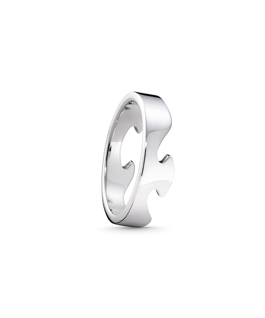 Georg Jensen Fusion End Ring Hvitt Gull