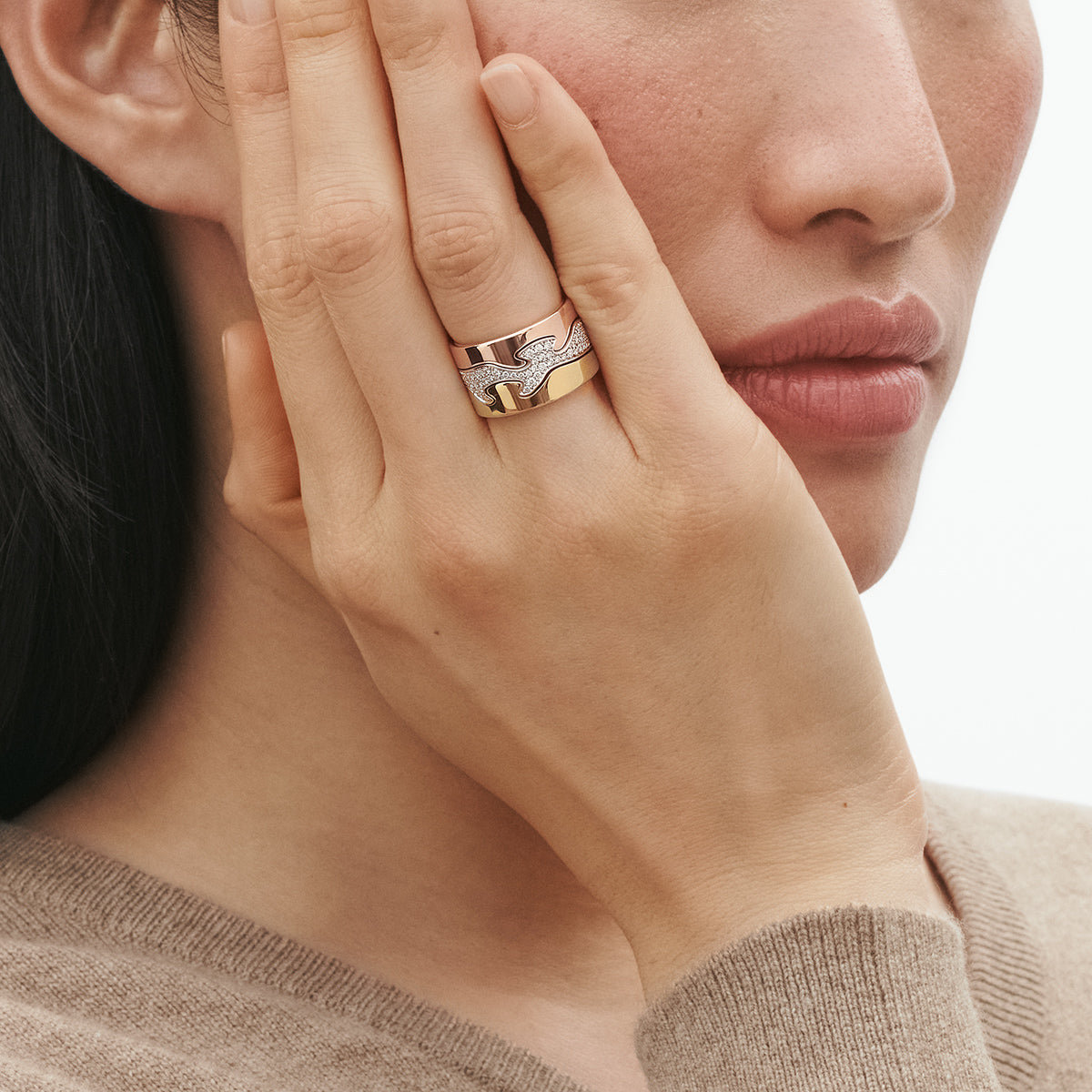 Georg Jensen Fusion ring endestykke, rosegull