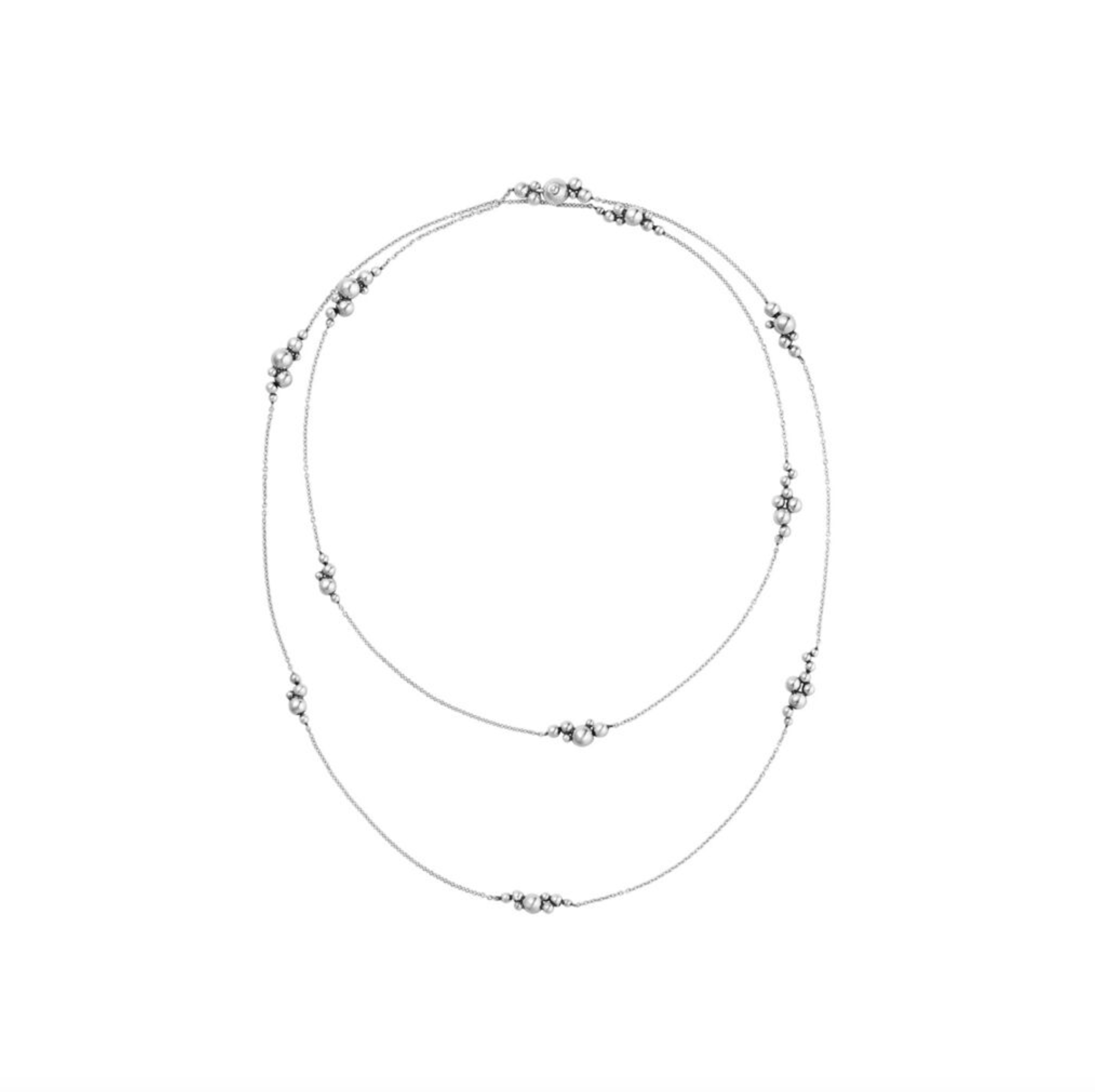 Sølv halskjede fra Georg Jensen Moonlight Grape 92 cm.