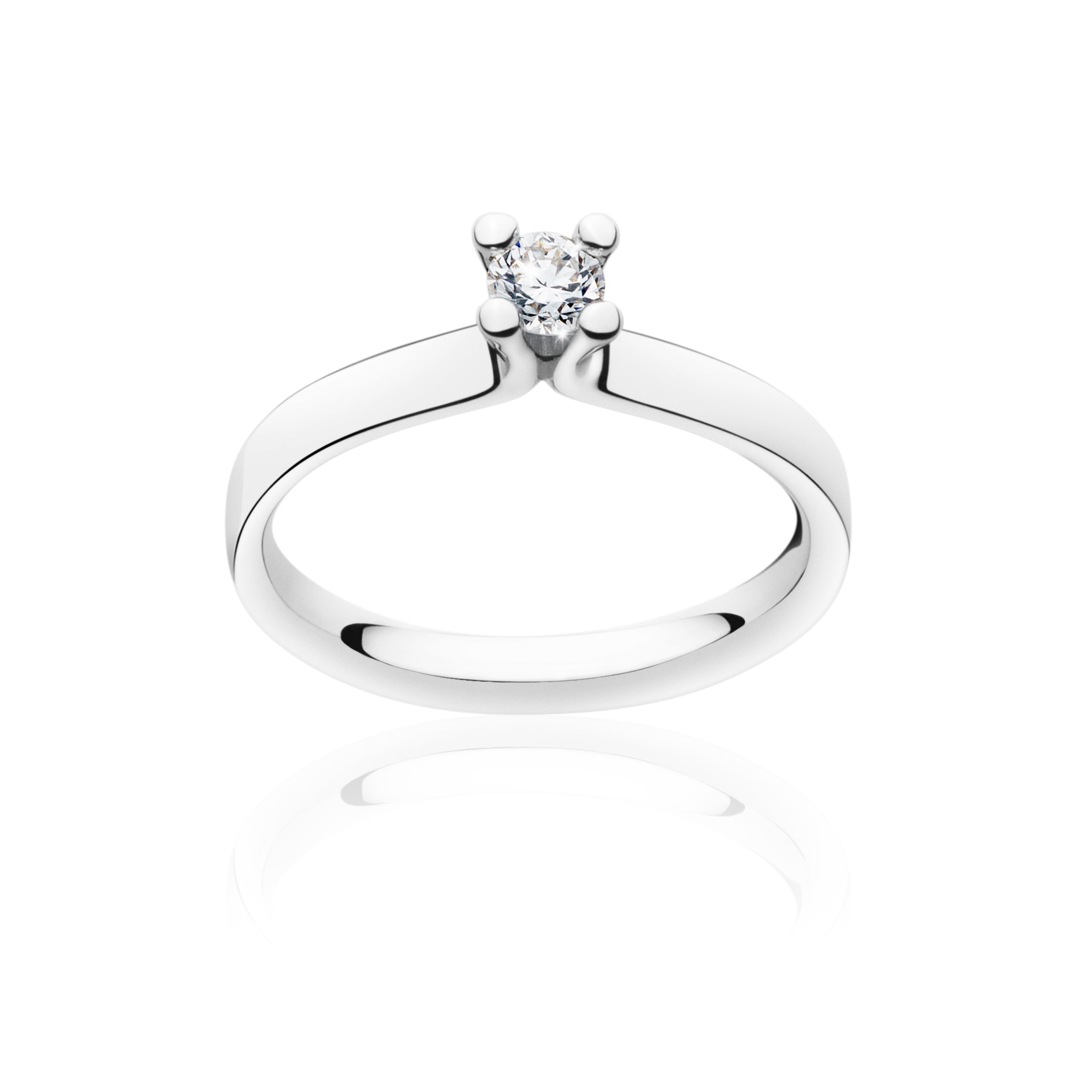 Georg Jensen Magic ring, hvitt gull med diamant