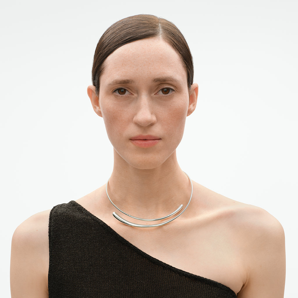 Georg Jensen Mercy halsring, sølv