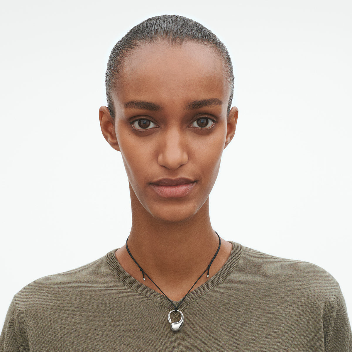 Georg Jensen Mercy medium anheng, sølv