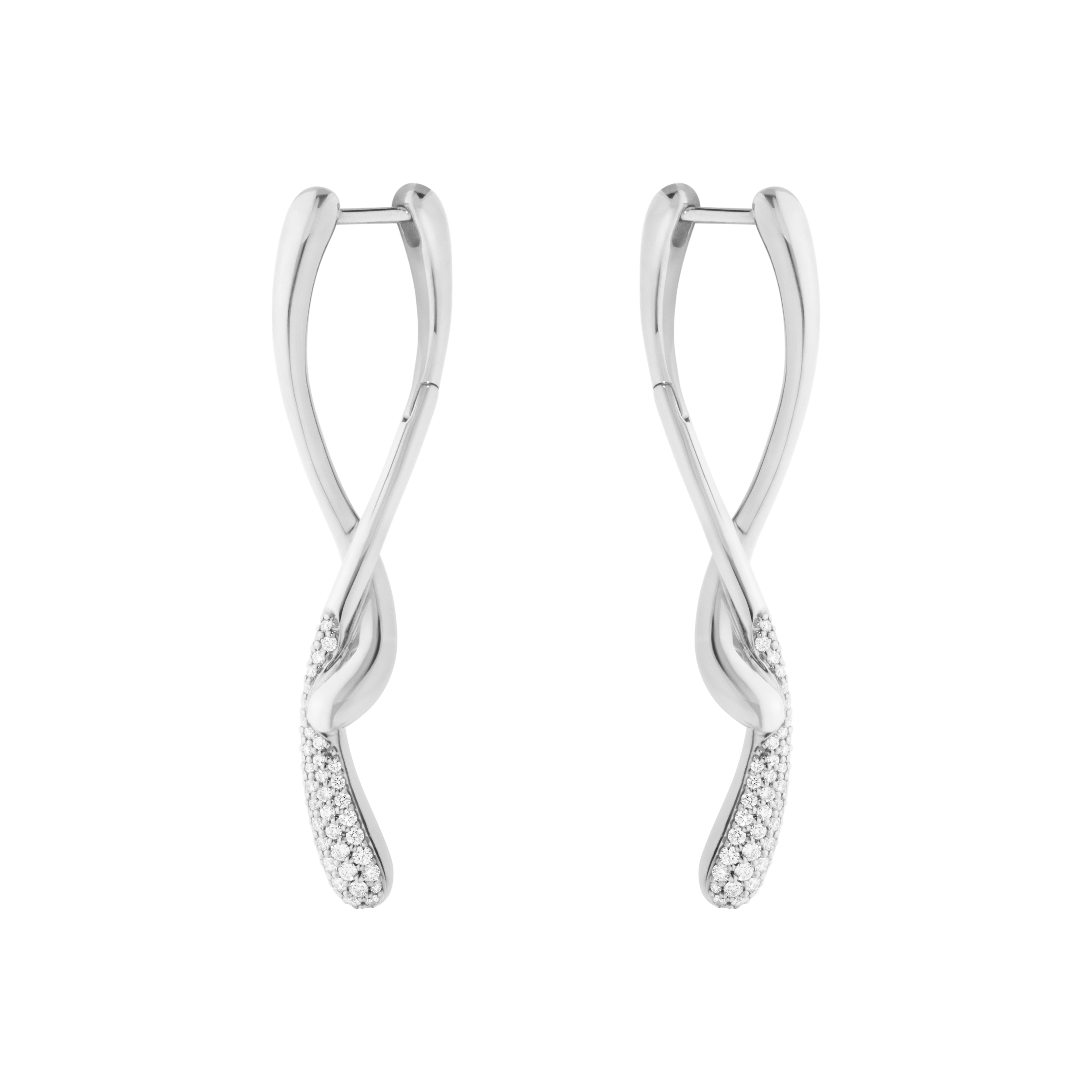 Georg Jensen Mercy øreringer, sølv med diamanter 0.37 ct