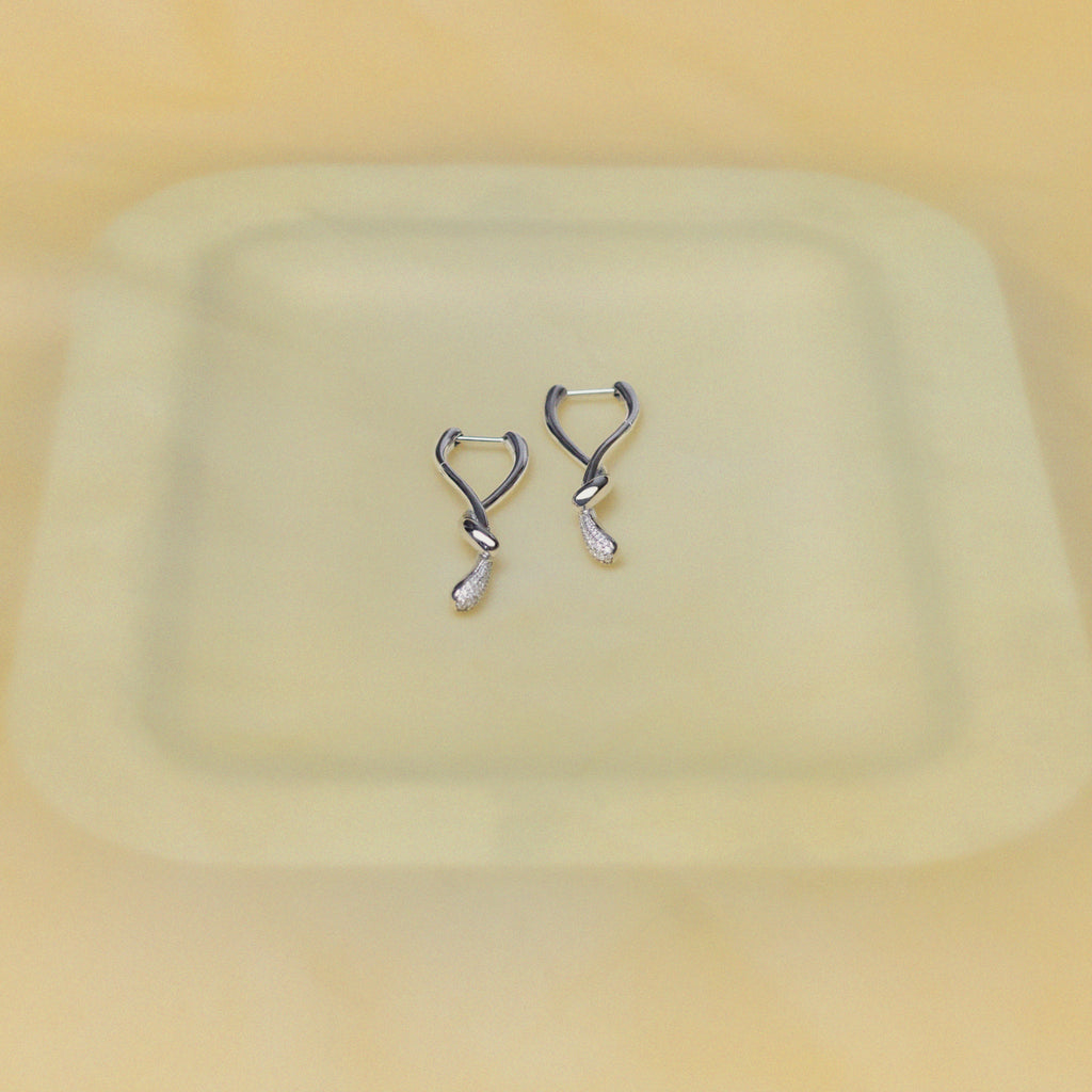 Georg Jensen Mercy øreringer, sølv med diamanter 0.37 ct