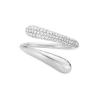 Georg Jensen Mercy twist ring, sølv med diamanter 0,37 ct