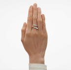 Georg Jensen Mercy twist ring, sølv med diamanter 0,37 ct