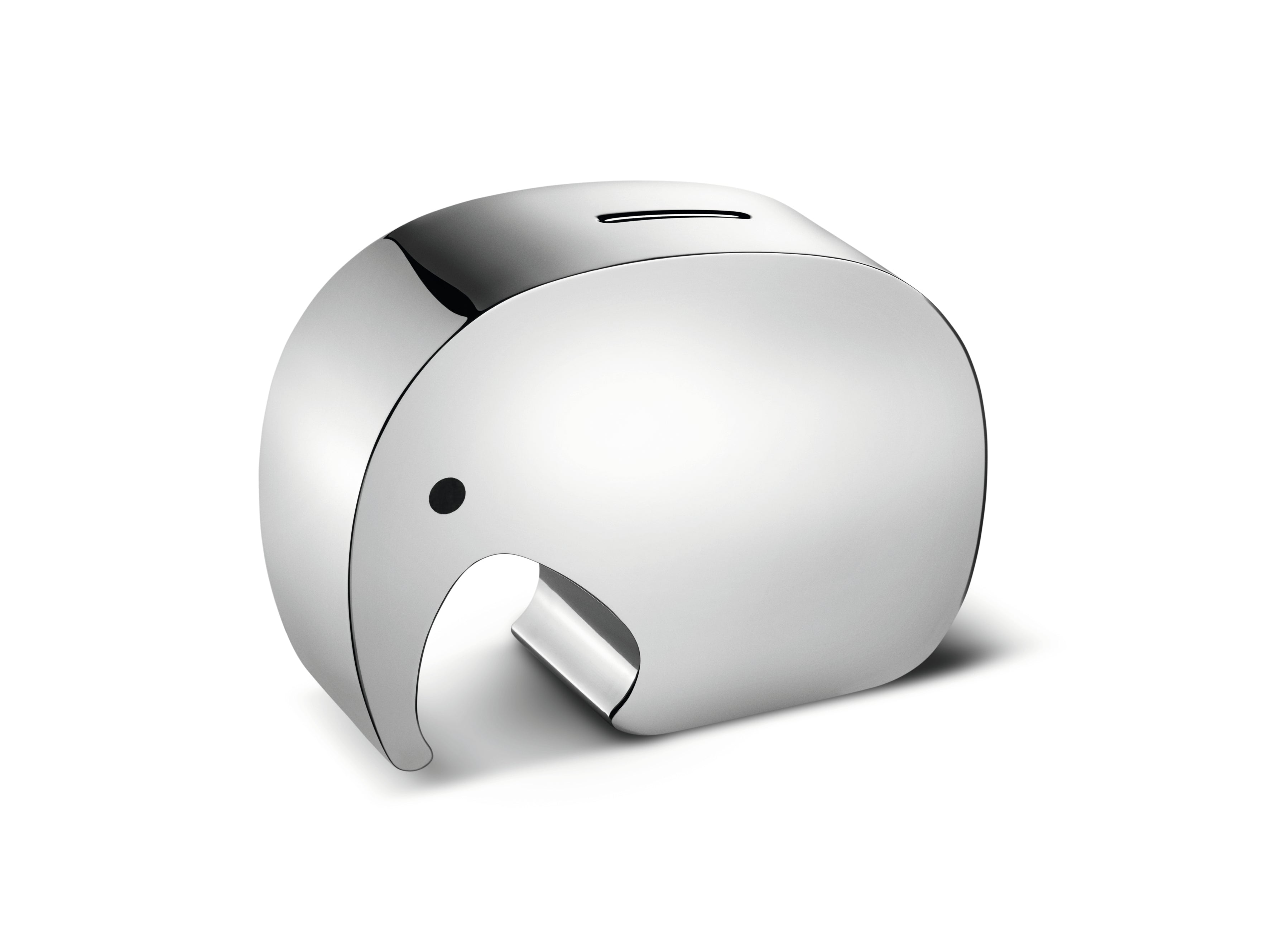 Georg Jensen Moneyphant sparebøsse i rustfritt stål.