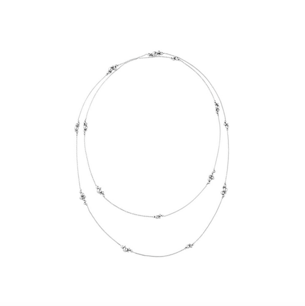 Georg Jensen Moonlight Grapes Sautoir langt halskjede i sølv