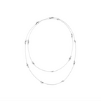 Georg Jensen Moonlight Grapes Sautoir langt halskjede i sølv