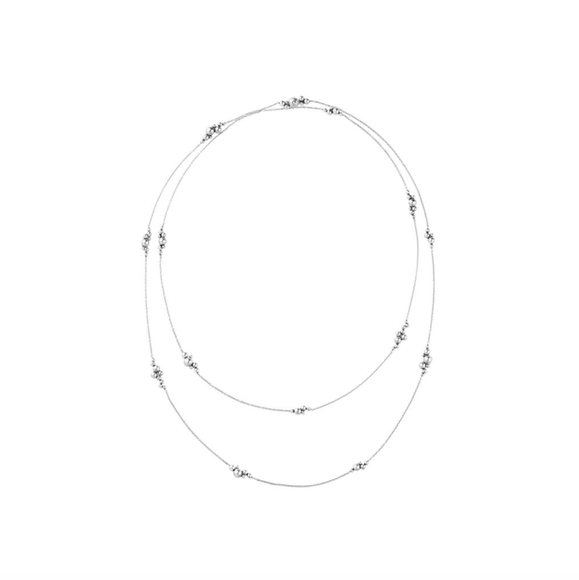 Georg Jensen Moonlight Grapes Sautoir langt halskjede i sølv