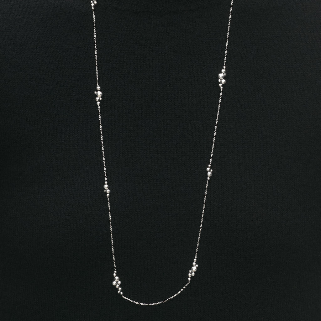 Georg Jensen Moonlight Grapes Sautoir langt halskjede i sølv